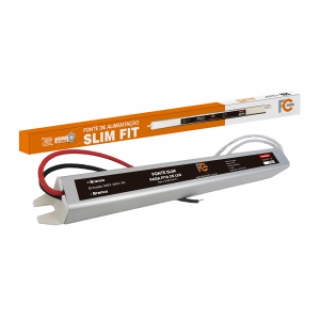 Fonte Driver Slim FIT LED Perfil 12V 5A - 60W FC Fonte Driver Slim FIT LED Perfil 12V 5A - 60W FC