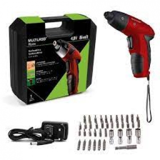 Parafusadeira Elétrica Multilaser 4,8V Com Maleta Vermelho - HO063 