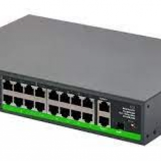 Switch CFTV Ativo 250W 52VDC 250M 16 POE /2 UPLINK/1 Fibra - GS0247 Switch CFTV Ativo 250W 52VDC 250M 16 POE /2 UPLINK/1 Fibra - GS0247