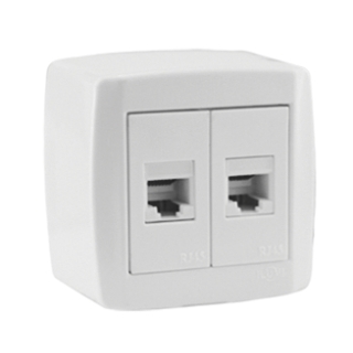 2 Tomadas de Rede Informática RJ45 - 8 Fios 2 Tomadas de Rede Informática RJ45 - 8 Fios